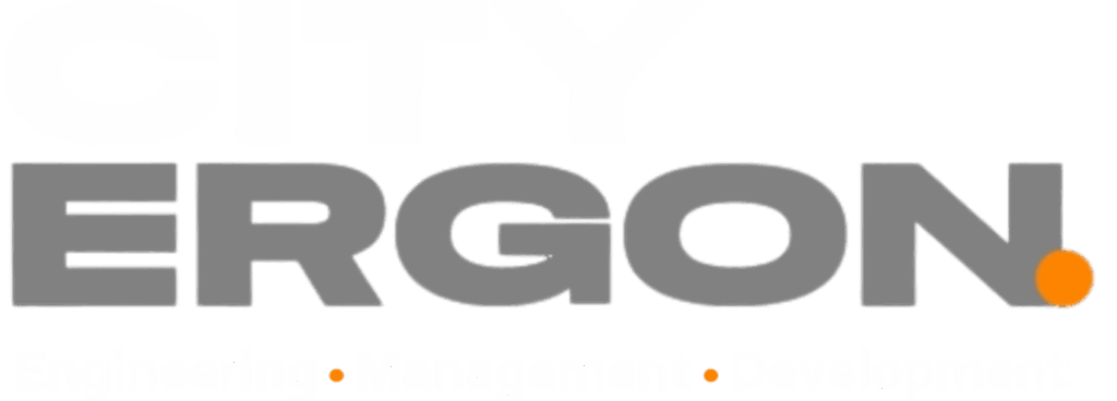 city ergon logo white